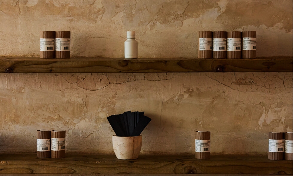 A shelf of Avestan products